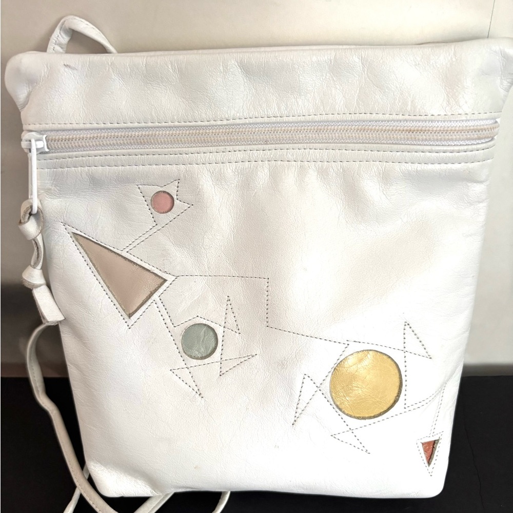 Ilze Heider white vintage crossbody bag